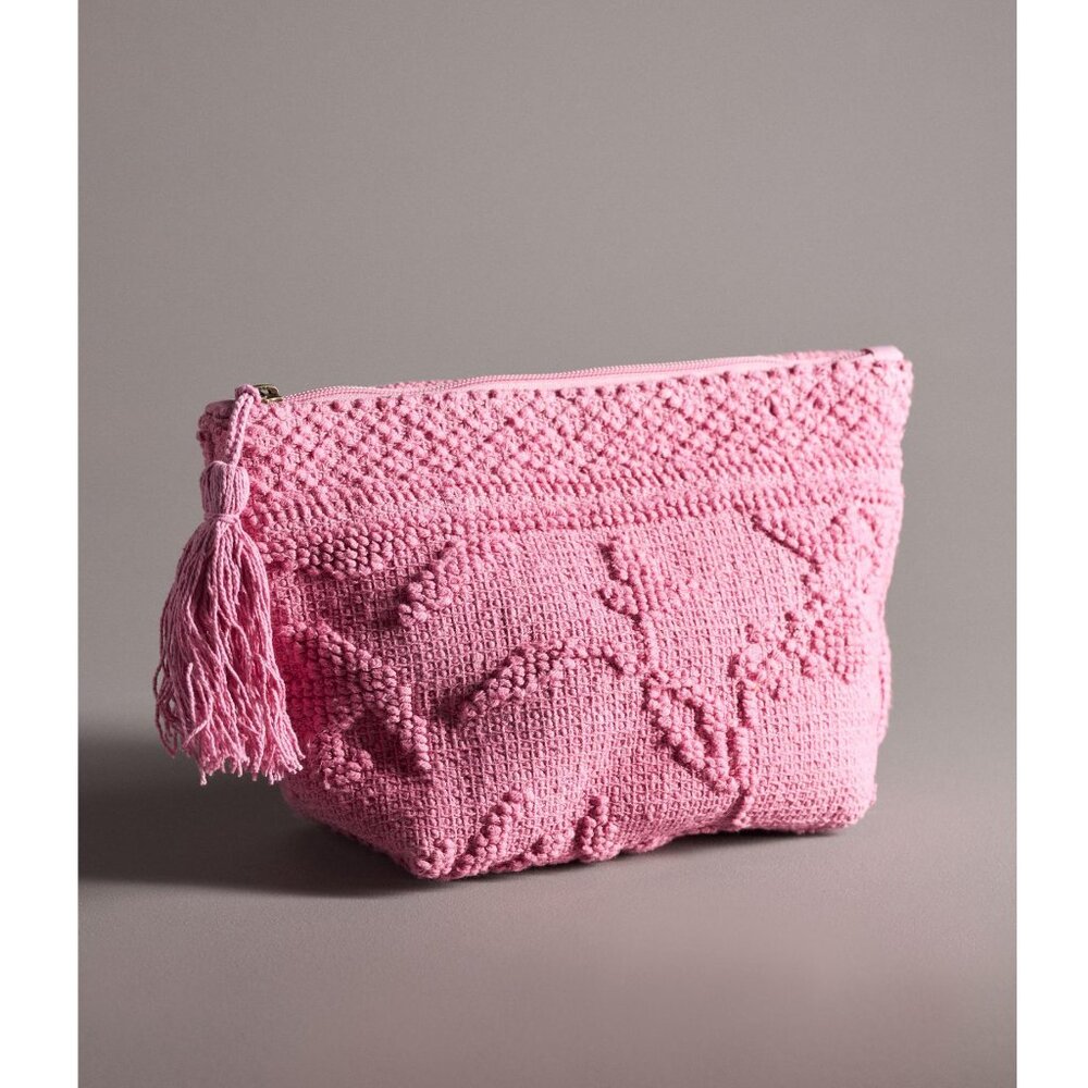 Shiraleah Loretta Zip Pouch Clutch Pink Anthropologie